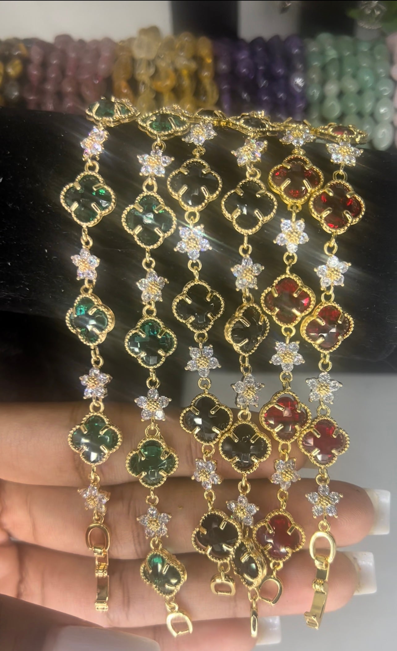 flower clover bracelet