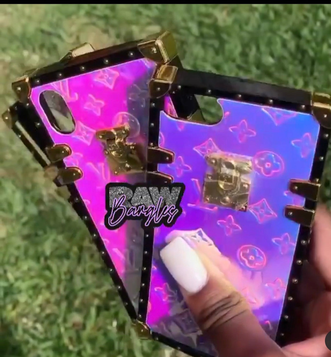 Blue reflective iPhone case