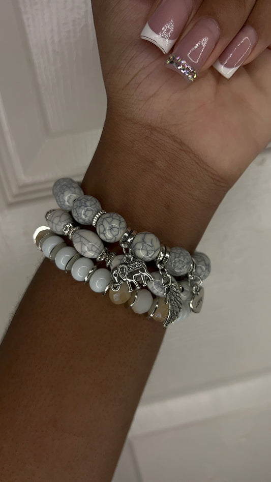 Beaded bracelet set