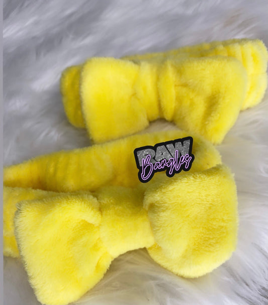 Yellow bow headband